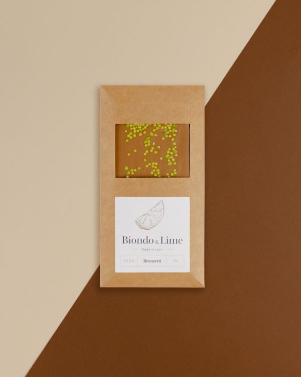 Cioccolato biondo con crispy al lime