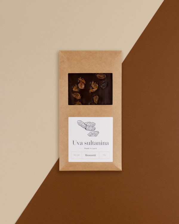 Cioccolato fondente 70% con uva sultanina